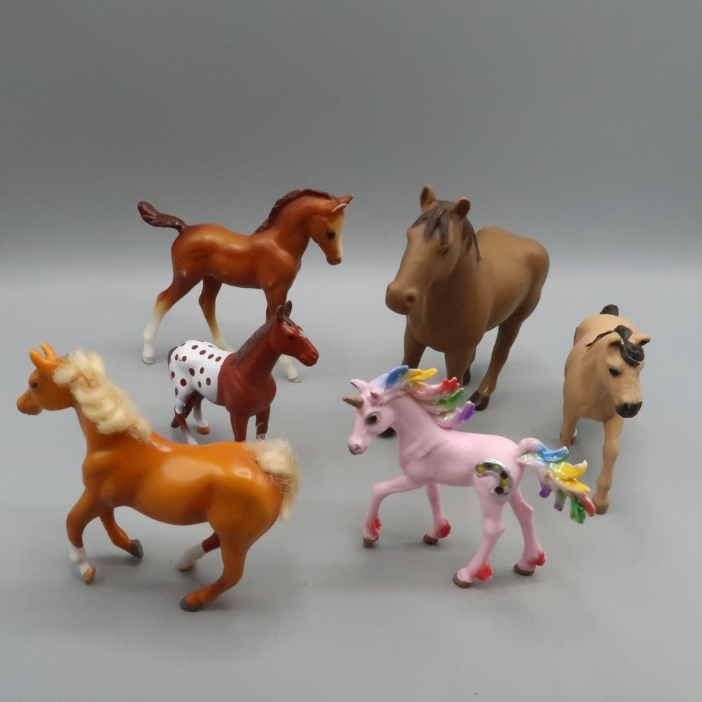 Schleich Bryer Bruder Horses Toy Lot Of 6 Collectible Figures
